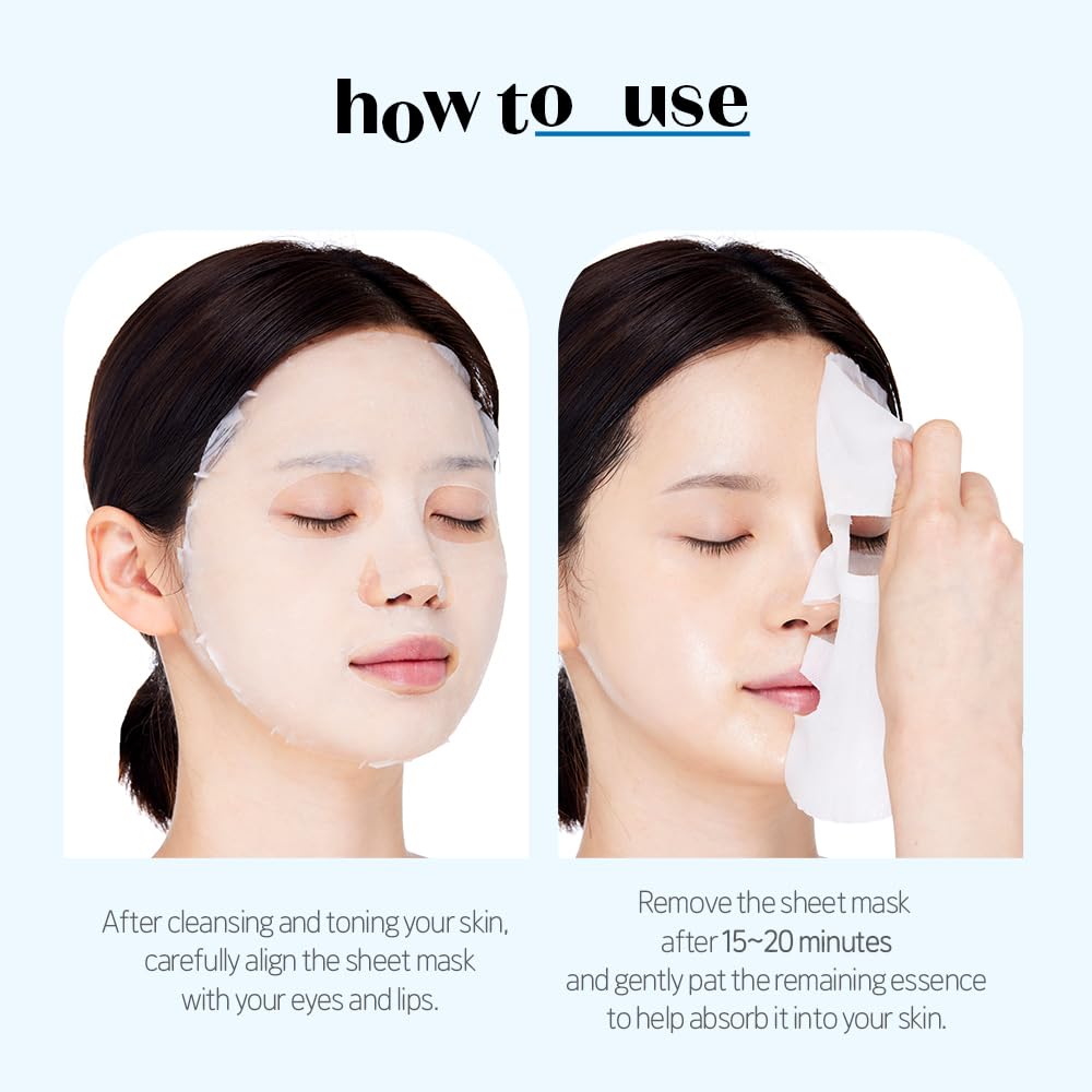 Korea Skincare Face Mask Sheet 10pcs Pack Panthensoside for Deep Moisture and PH balance of skin