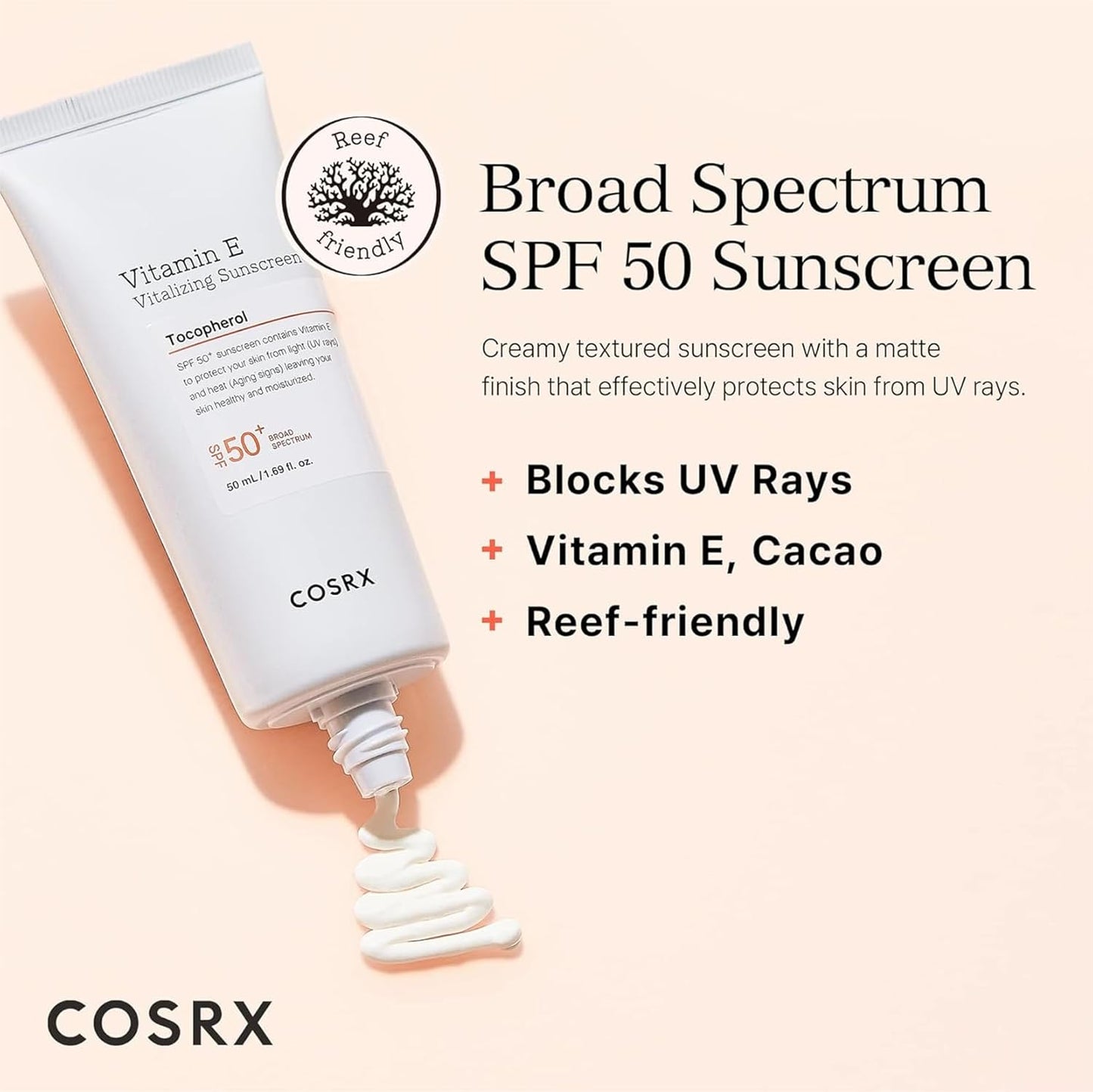 Korea Skincare Sunscreen Vitamin E Vitalizing SPF50 Lightweight Essential for Daily Skincare routine Summer Travel