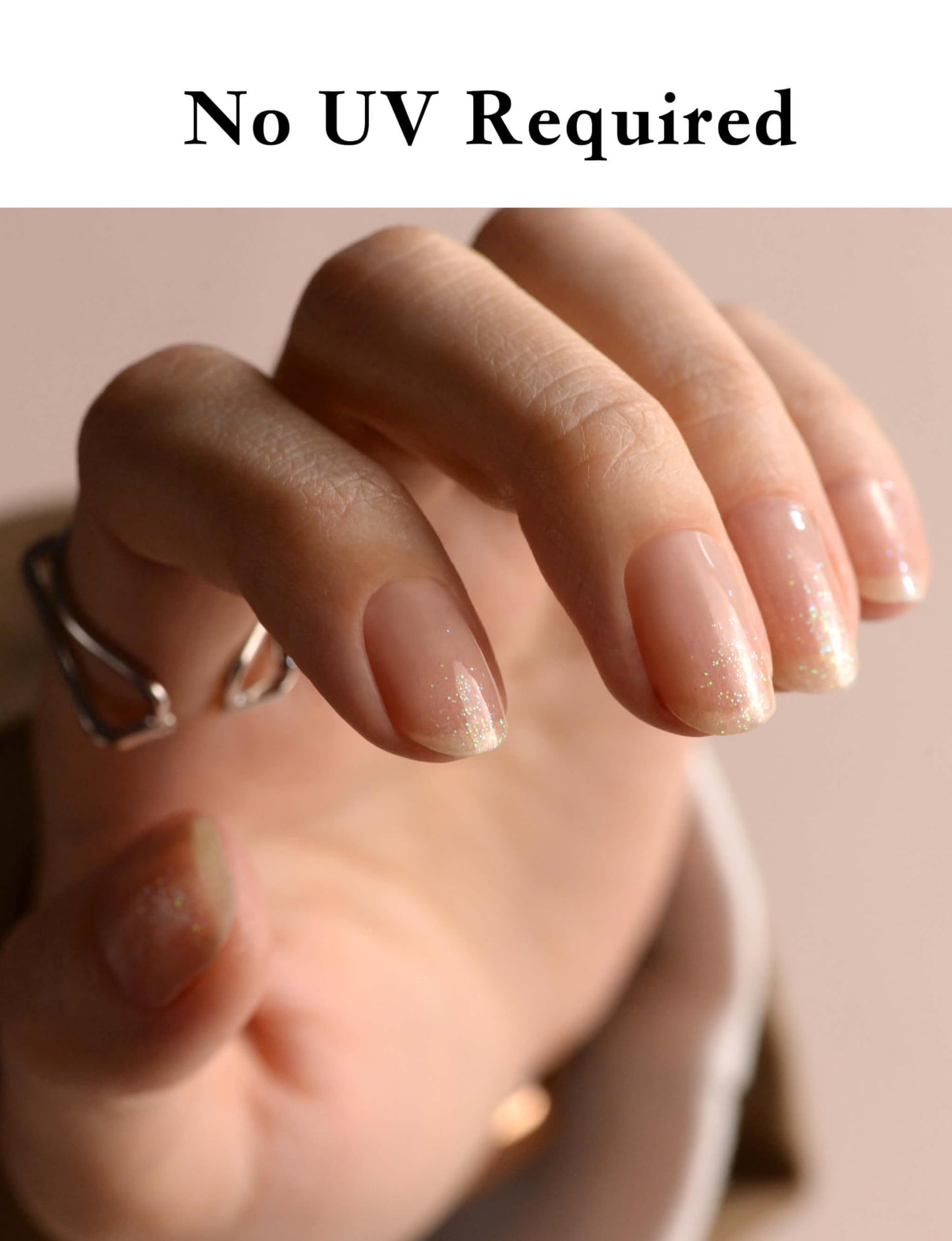 gel nail strip stickers Glistening Waves Gold