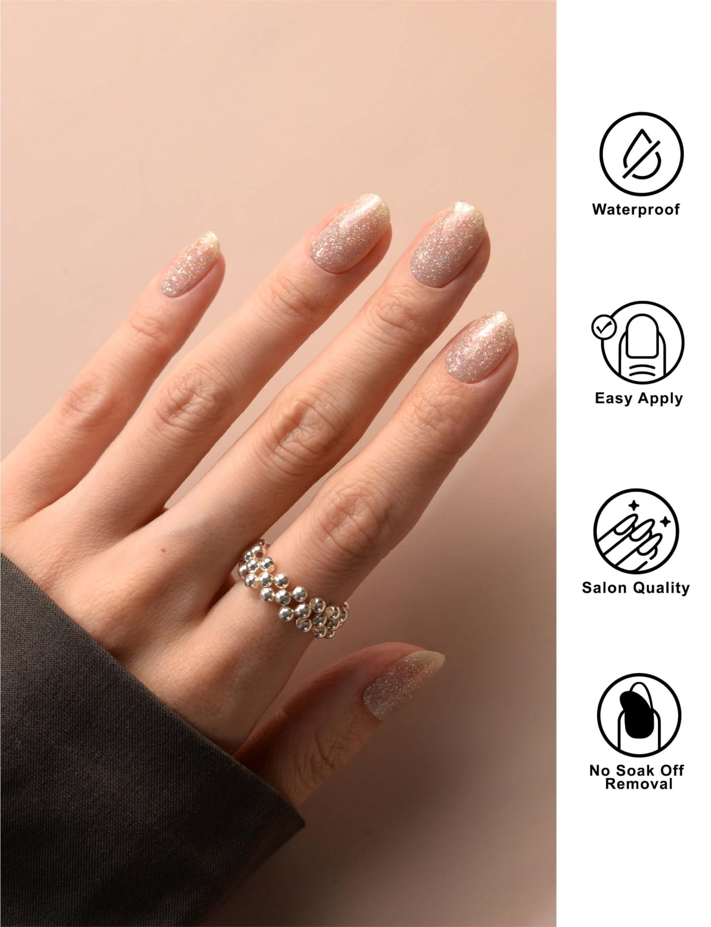 gel nail strip stickers spinning clear