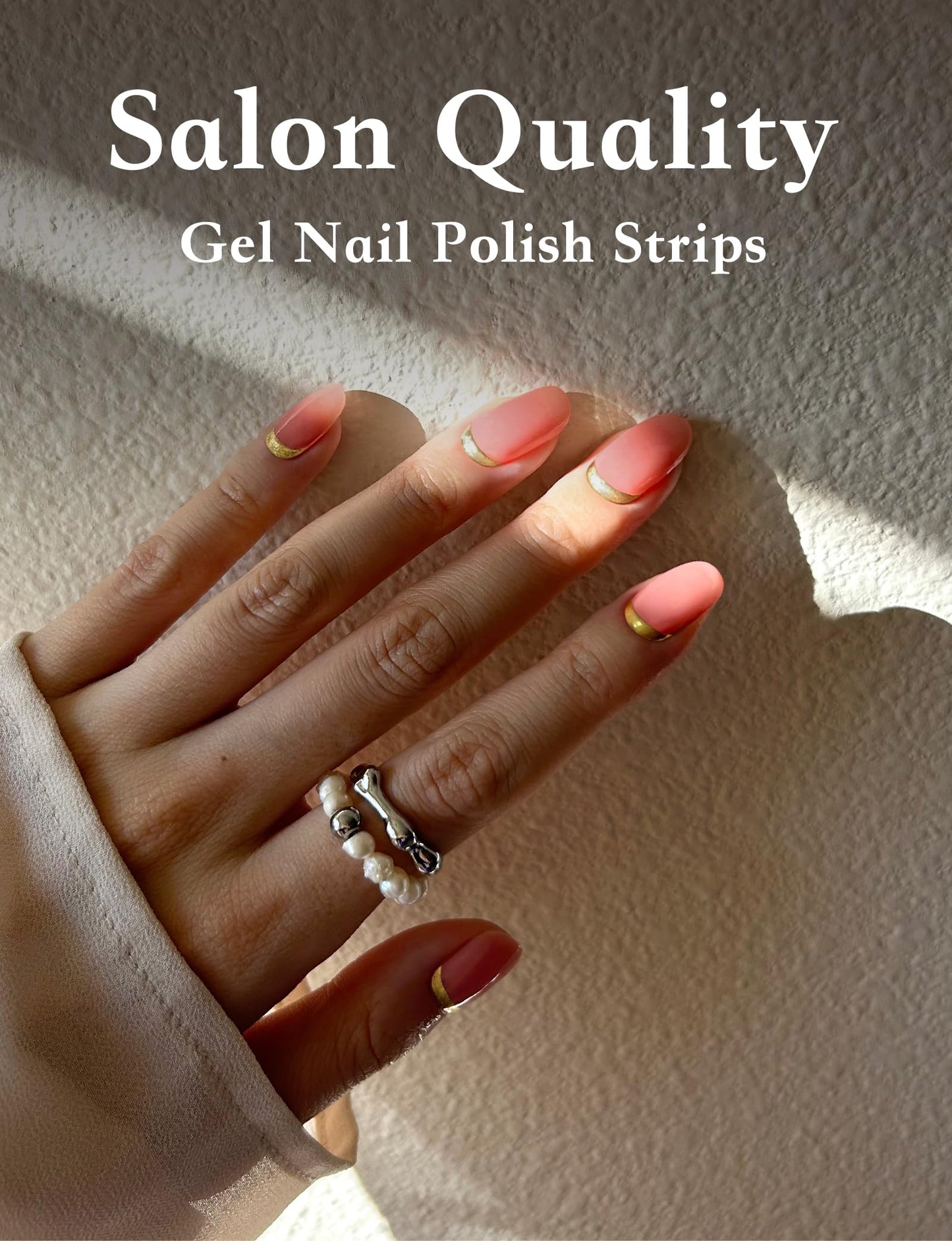 gel nail strip sticker pink clover lawn