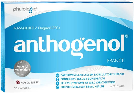 Supplement for Anti aging Powerful Antioxidant Phytologic Anthogenol Original Vegetarian Capsules (Shipping from Australia)