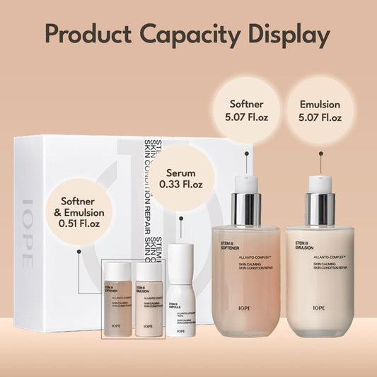 Korea Skincare Gift Set for intense Anti Aging over50s Toner Lotion and Serum with Liposome Niacinamide, Dermatologically Tested Hydrating and Firming, Fine Lines Wrinkle Care