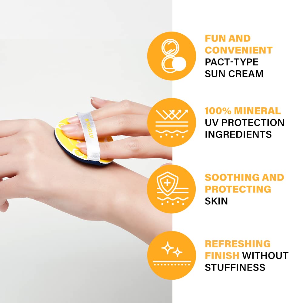 Korea Skincare Sunscreen for Kids Teens Sensitive skin Zinc Mineral Sun protection compact 15g SPF43 PA+++