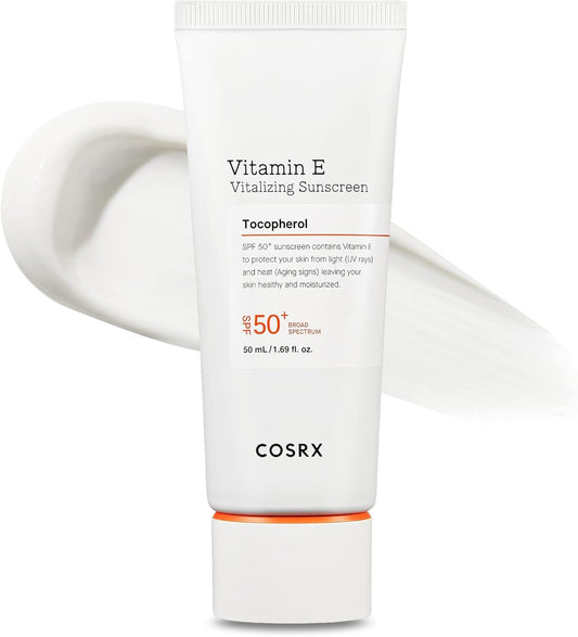 Korea Skincare Sunscreen Vitamin E Vitalizing SPF50 Lightweight Essential for Daily Skincare routine Summer Travel