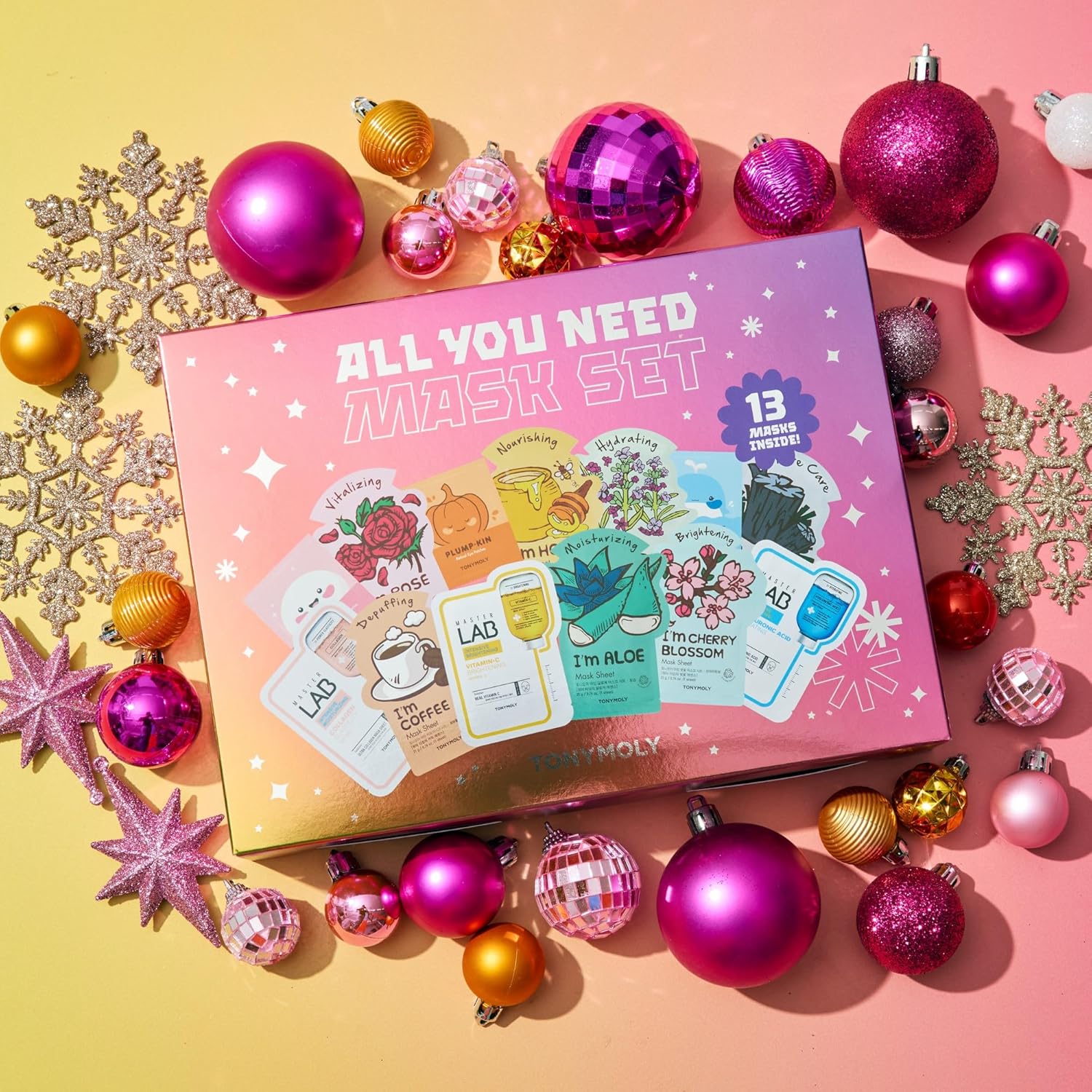 Korea Skincare Face Mask Gift Set for Hydrate Refresh Variety 13 pack for teens 20s