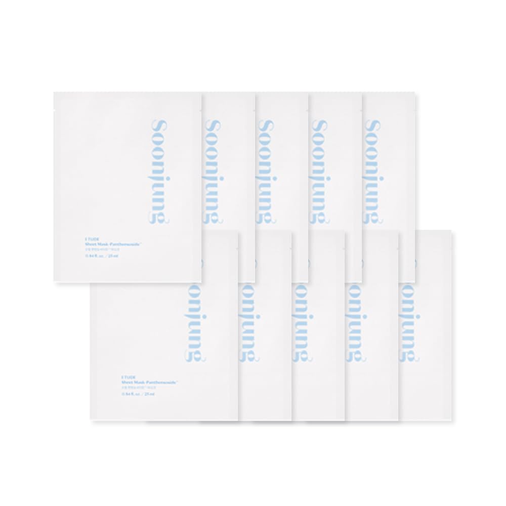 Korea Skincare Face Mask Sheet 10pcs Pack Panthensoside for Deep Moisture and PH balance of skin 
