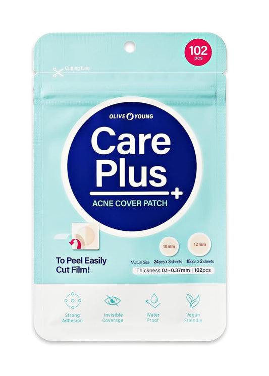 Korea Skincare Hydrocolloid Acne Pimple Blemishes Skin Trouble Spot Patch for Healing and Protecting 102 count 2size