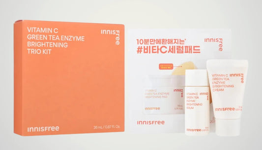 Innisfree Vitamin C Green Tea Enzyme Brightening 3 Sample Travel Gift kit