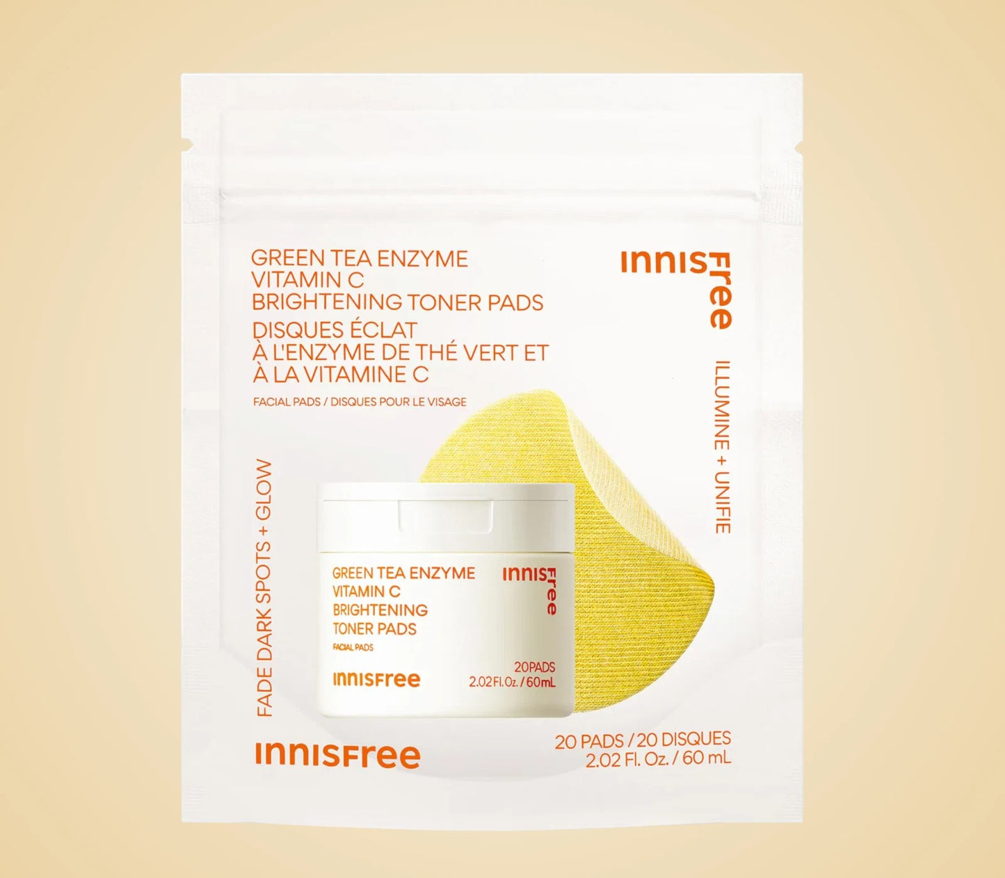 Innisfree Vitamin C Green Tea Enzyme Brightening 3 Sample Travel Gift kit